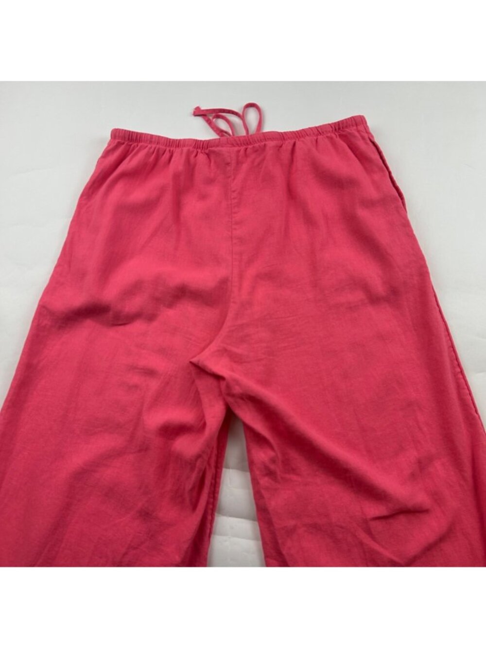 A New Day Coral Linen Blend Wide Leg Lounge Pant L - Picture 7 of 7